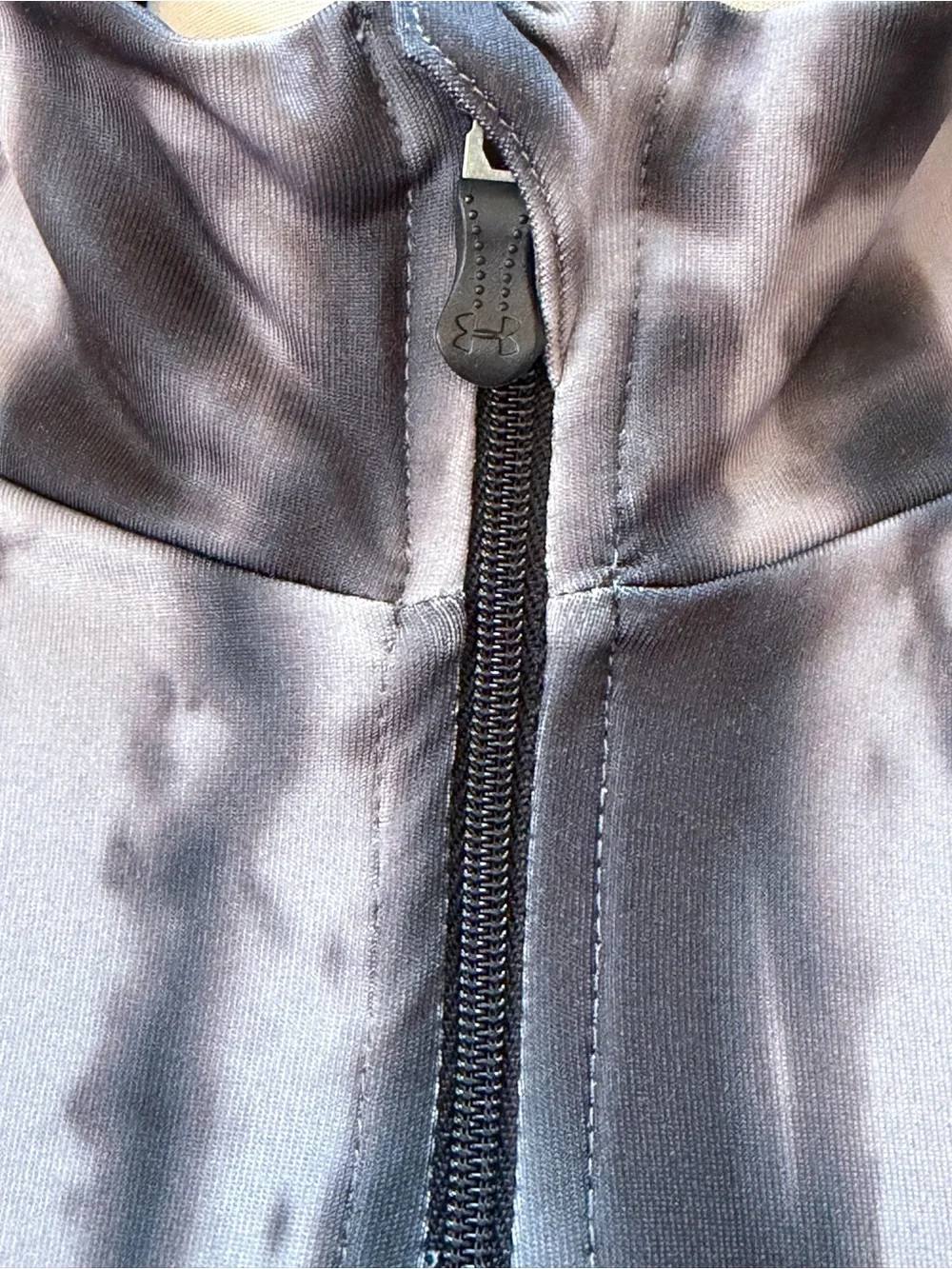 Under Armour ColdGear 1/4 Zip Running Top Thumbholes Grey Print - Small - Picture 5 of 10